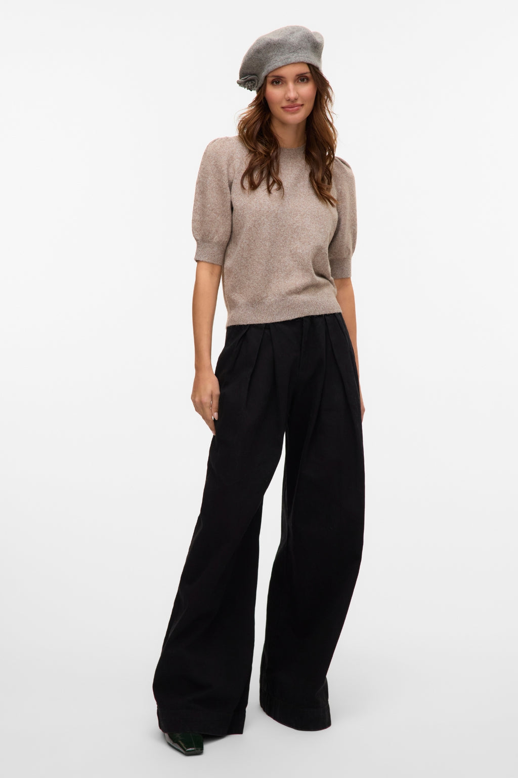 Doffy O-Neck Genser - Moon Rock Melange