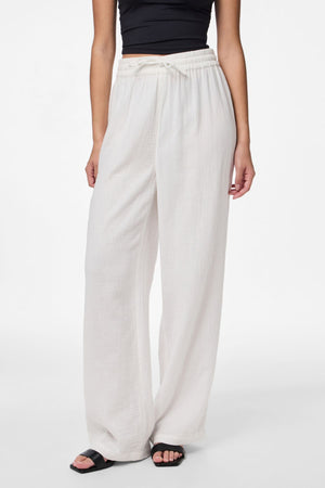 Sastina High-Waisted Wide Pants - Cloud Dancer