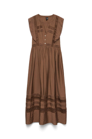 Jules Tape Ankle Kjole - Cocoa Brown