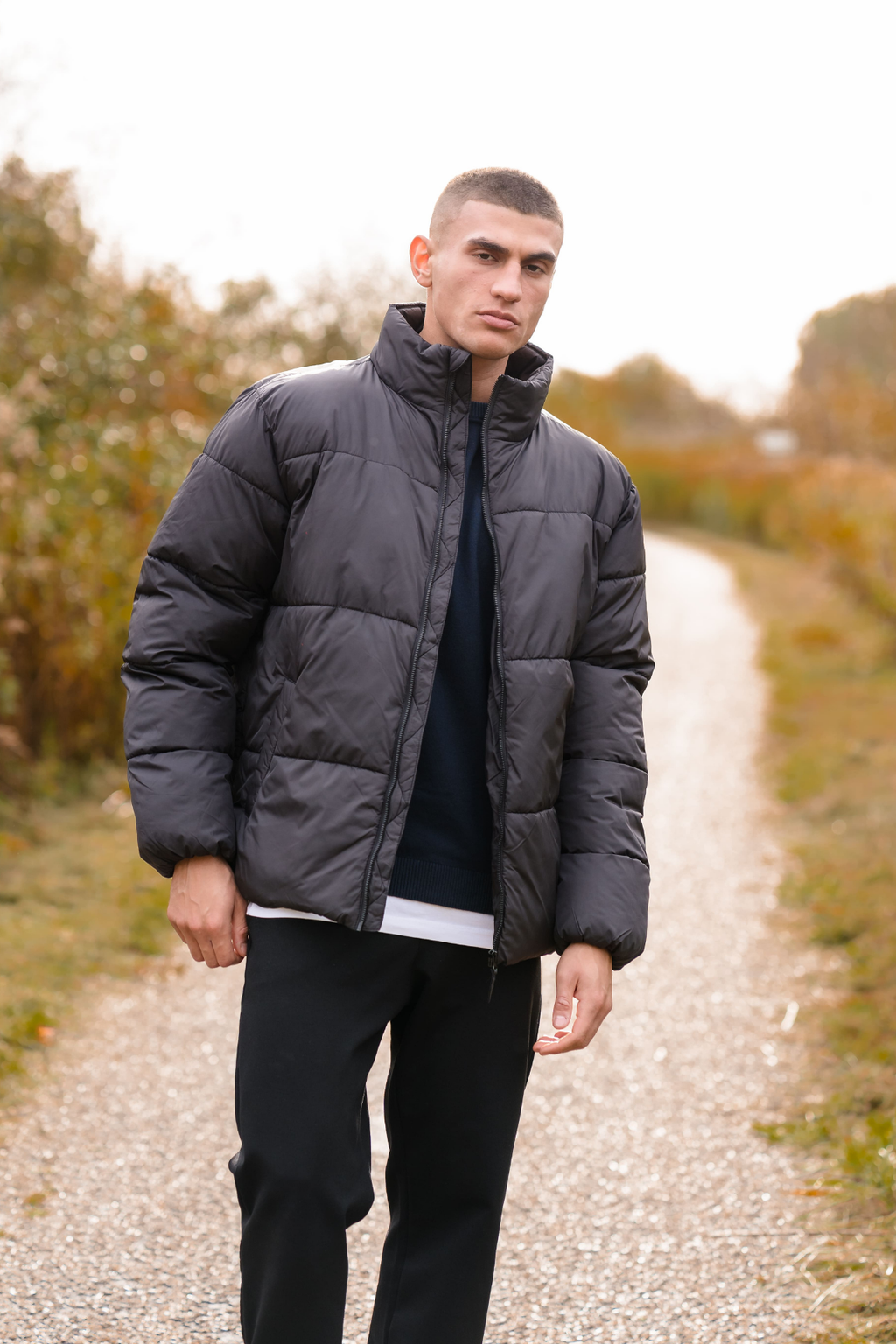 Puffer Jakke - Svart