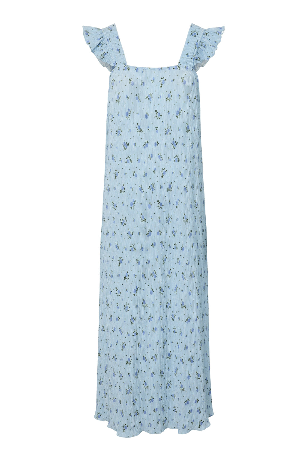 Flora Stroppkjole med kapper - Cashmere Blue