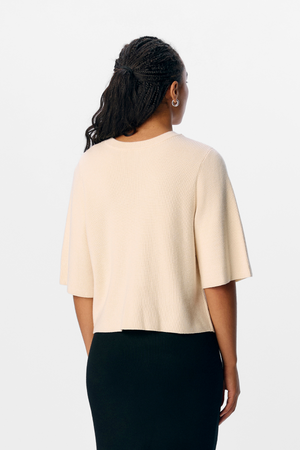 Julla Parvi 2/4 Strikket Cardigan - Sandshell