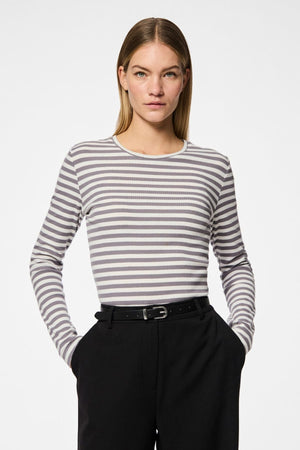 Myra Slim Belt - Black Silver