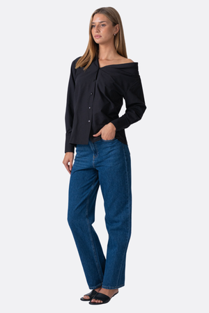 Serena Oversized Skjorte - Svart