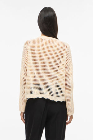 Enny Blomster Strikket Cardigan - Bjørk