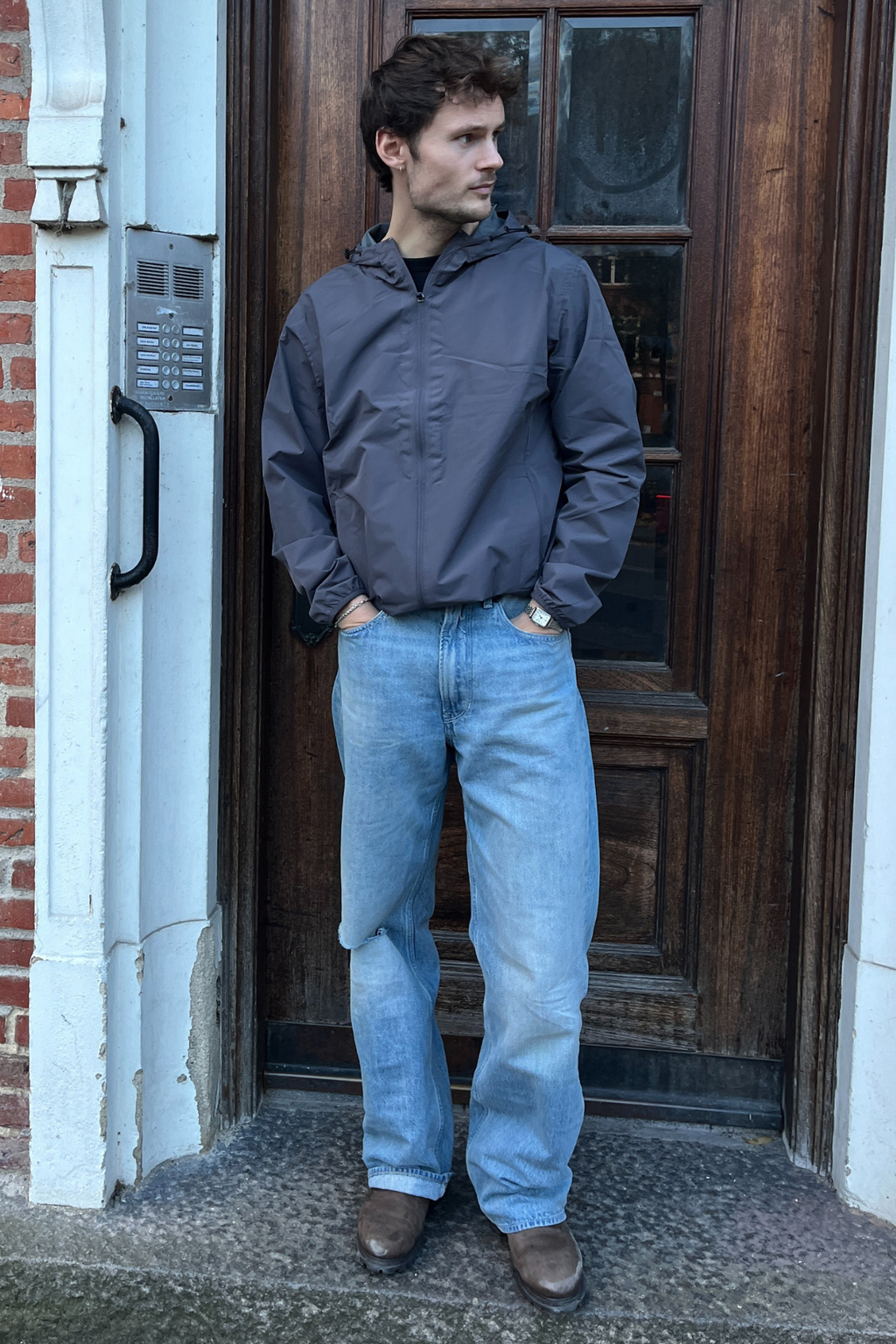 Vindjakke - Mørkegrå