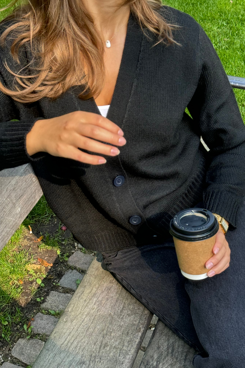 Strikket Cardigan - Svart