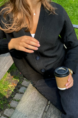 Strikket Cardigan - Svart