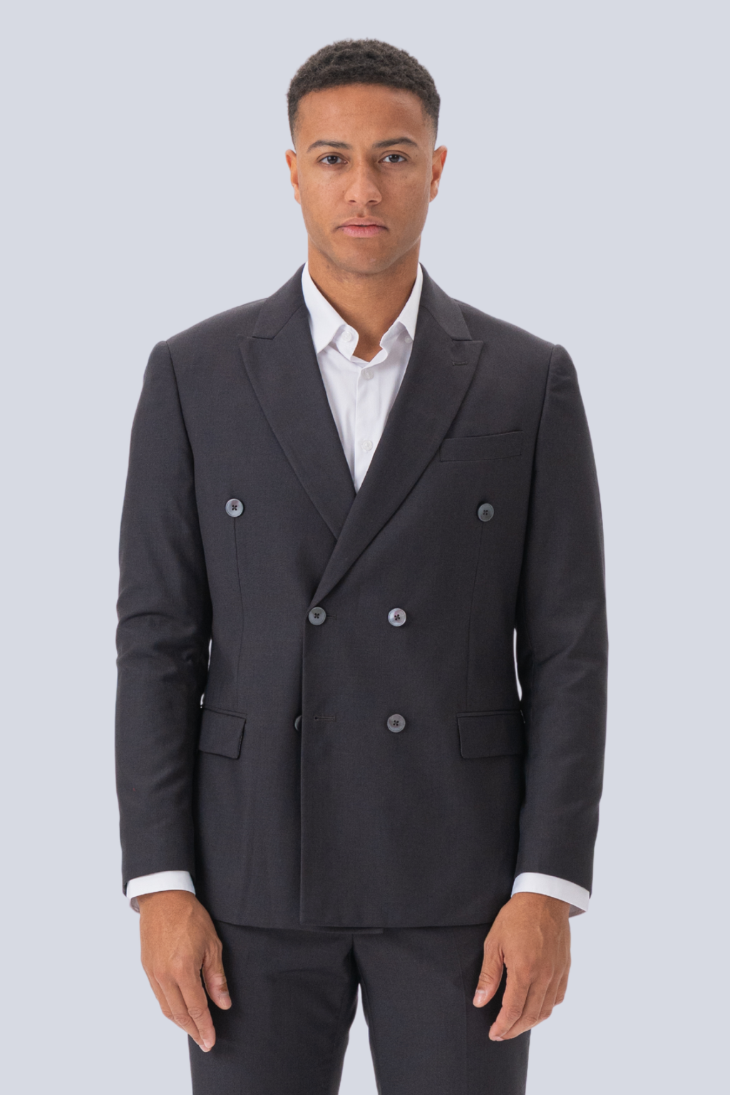 Premium Dobbeltspent Blazer - Gråbrun