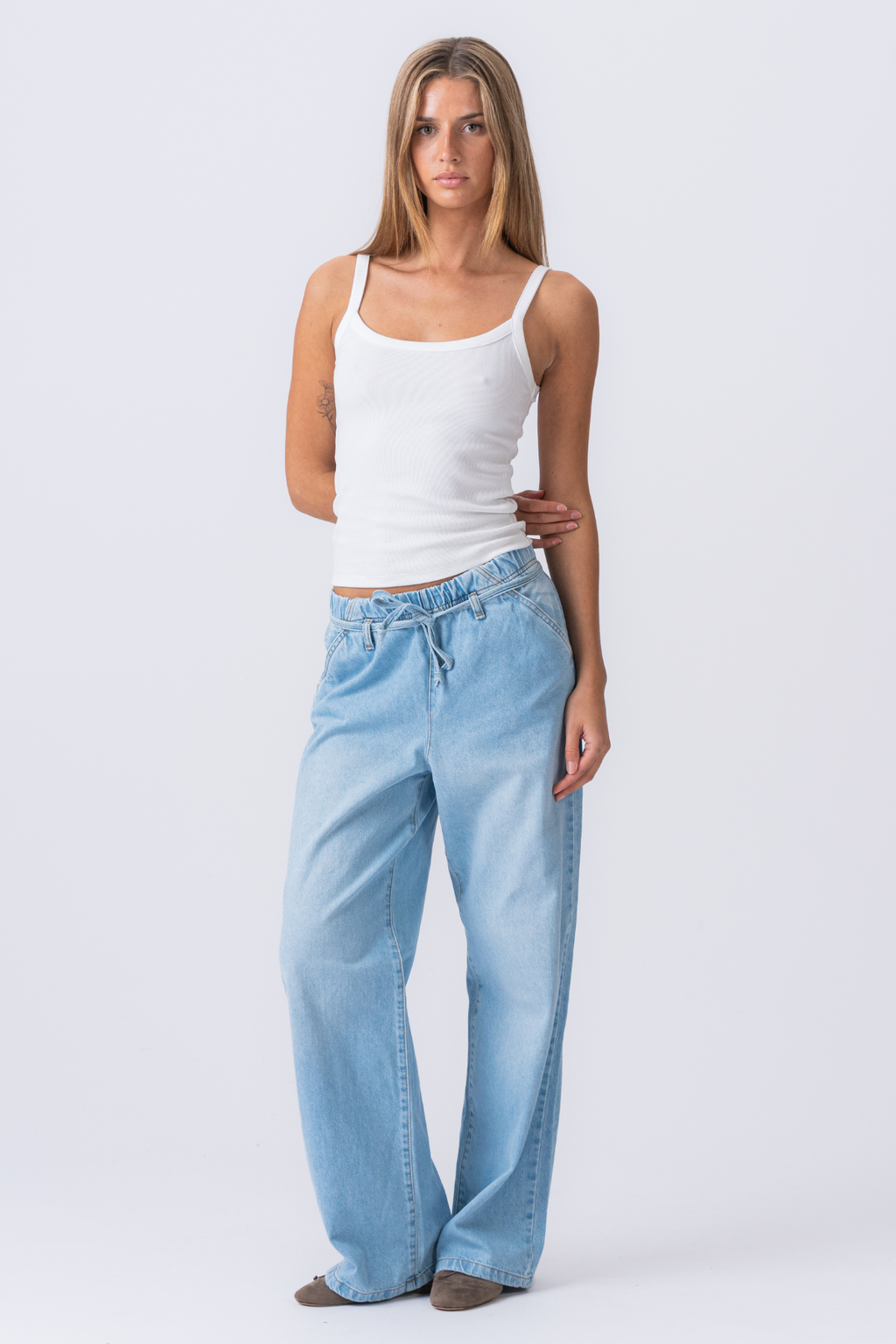 Nicole Baggy Jeans - Lyseblå