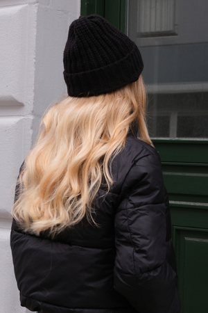 Ribbed Beanie - Black