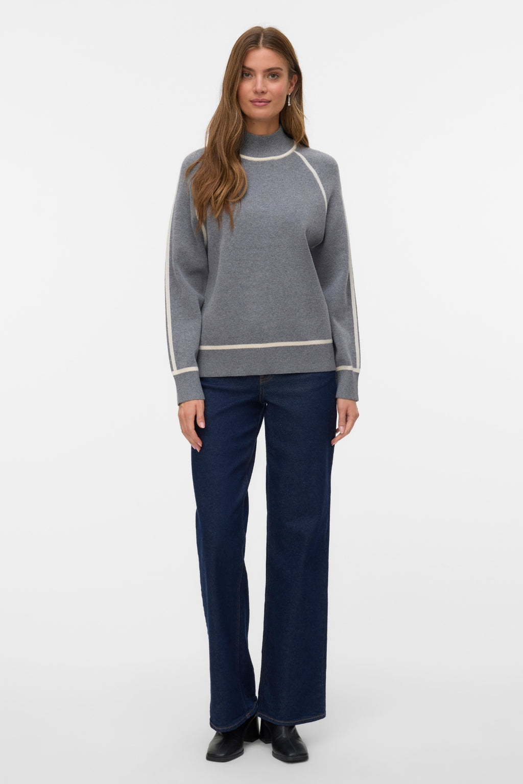 Gold Høyhalset Genser - Medium Grå W. Birch