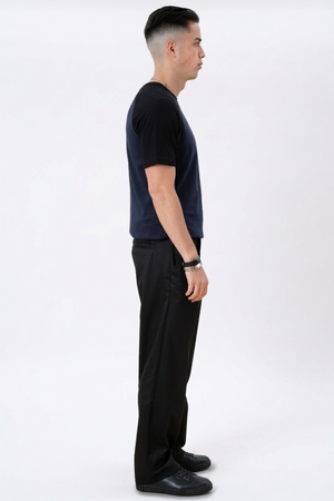 Basic raglan T-shirt - Svart-Navy