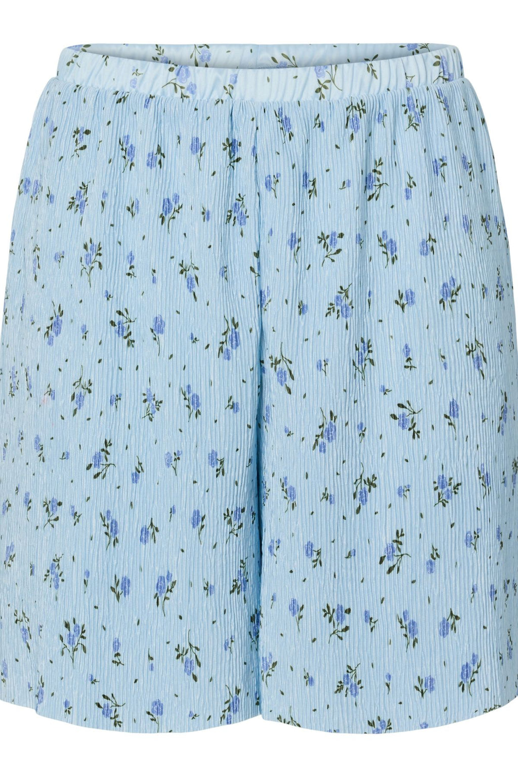 Flora Shorts med høyt liv - Cashmere Blue-Blue Flowers