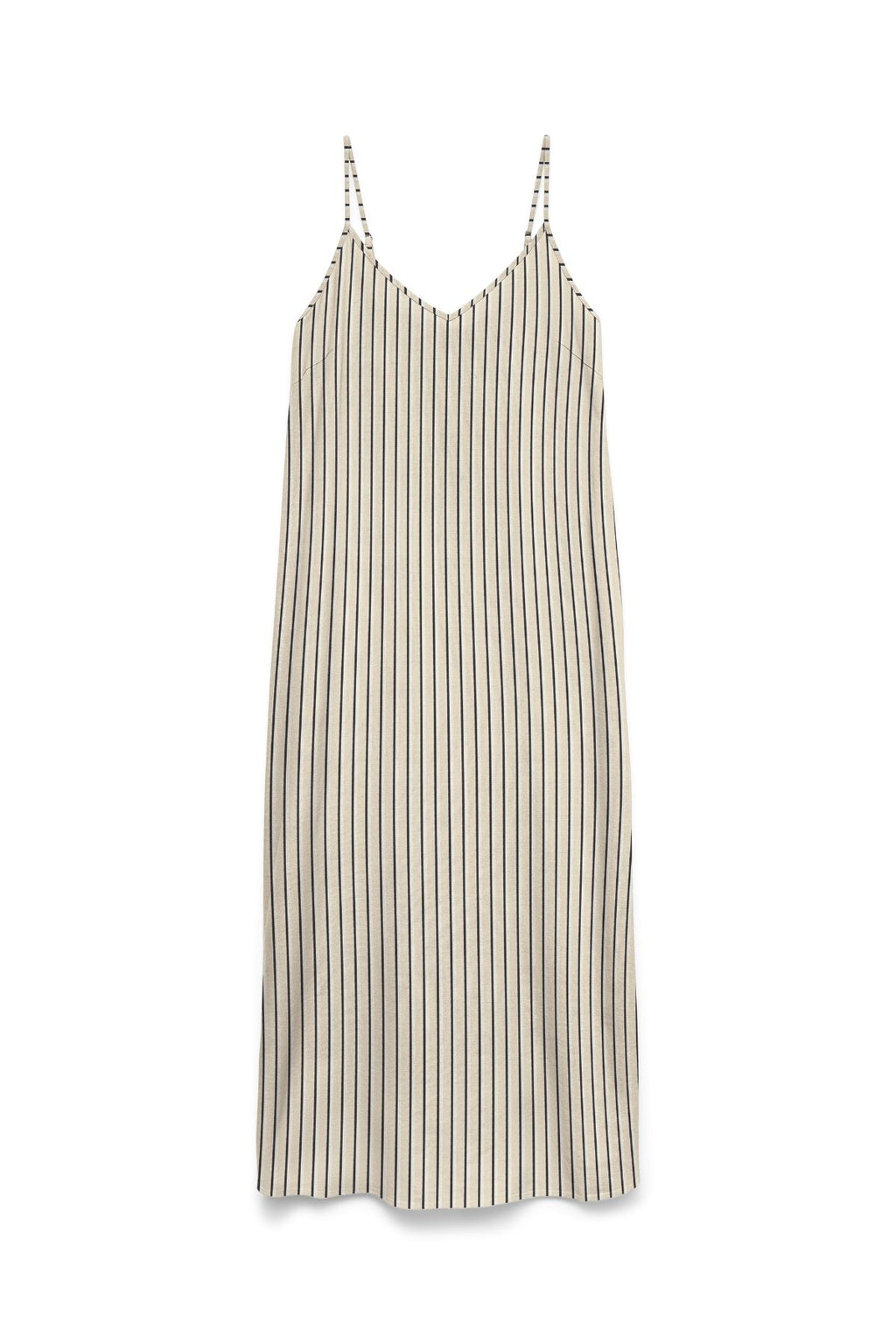 Mymilo Singlet Ankelkjole - Silver Lining-Heidi - Sort/Hvit