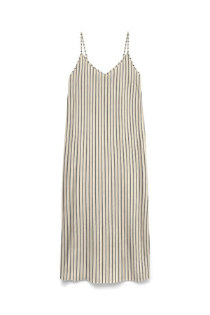 Mymilo Singlet Ankelkjole - Silver Lining-Heidi - Sort/Hvit