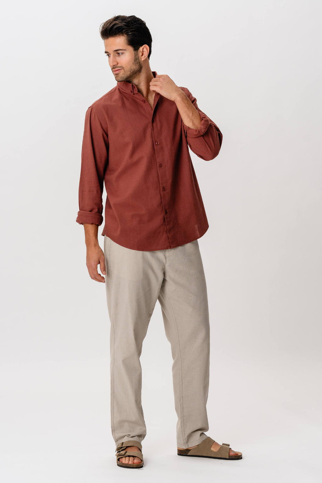Linskjorte - Terracotta