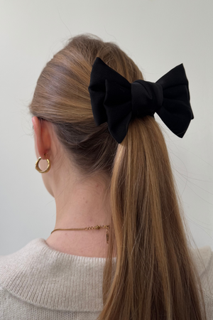 Doble Sløyfe Scrunchie - Svart
