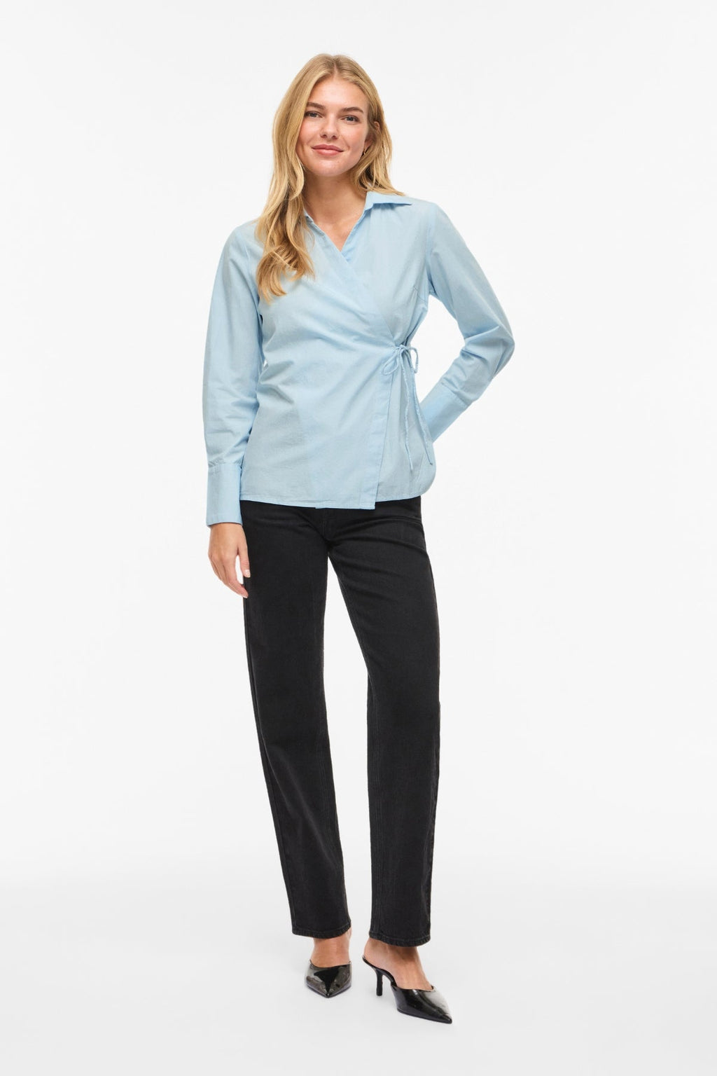Lumi Omslagstopp med V-hals - Nantucket Breeze