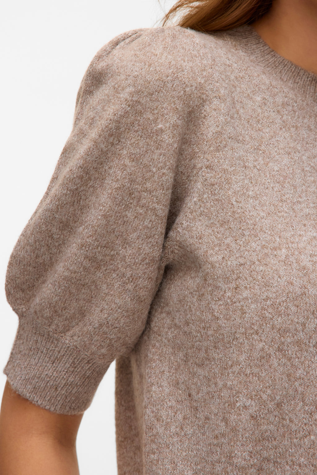 Doffy O-Neck Genser - Moon Rock Melange