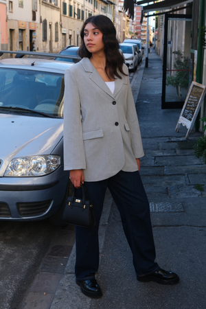 Claire Oversized Blazer - Lys Grå