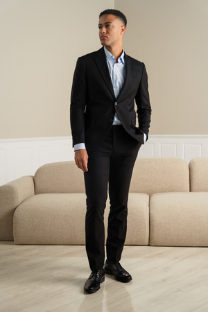 Premium Enkeltspent Blazer - Svart
