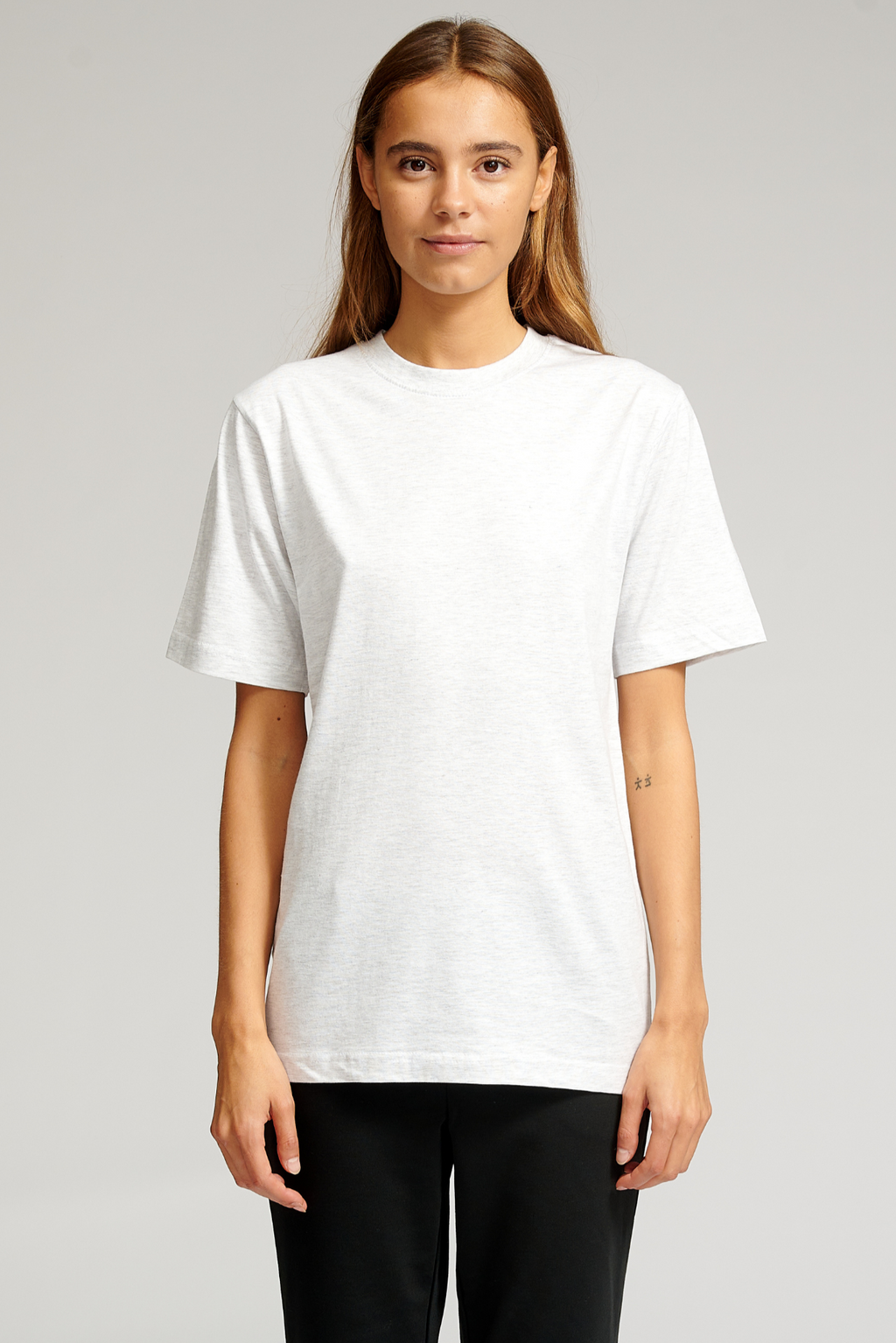 Oversized T-shirt - Lys Grå Melange
