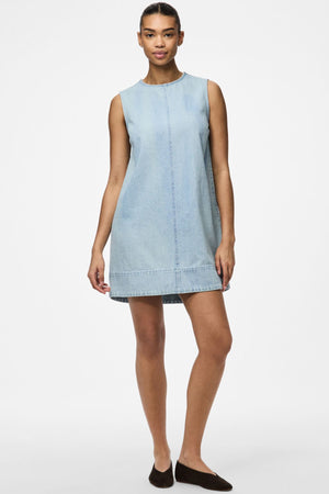 Flora Mini Denimkjole - Light Blue Denim