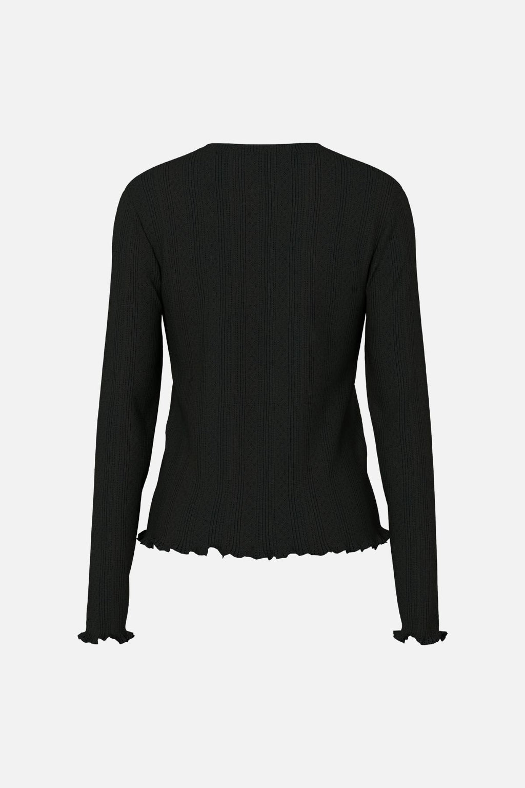 Marie O-Neck Poin Top - Svart