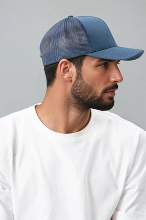 Retro Trucker Cap - Marineblå