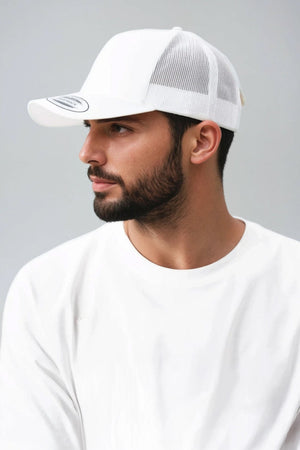 Retro Trucker Cap - Hvit