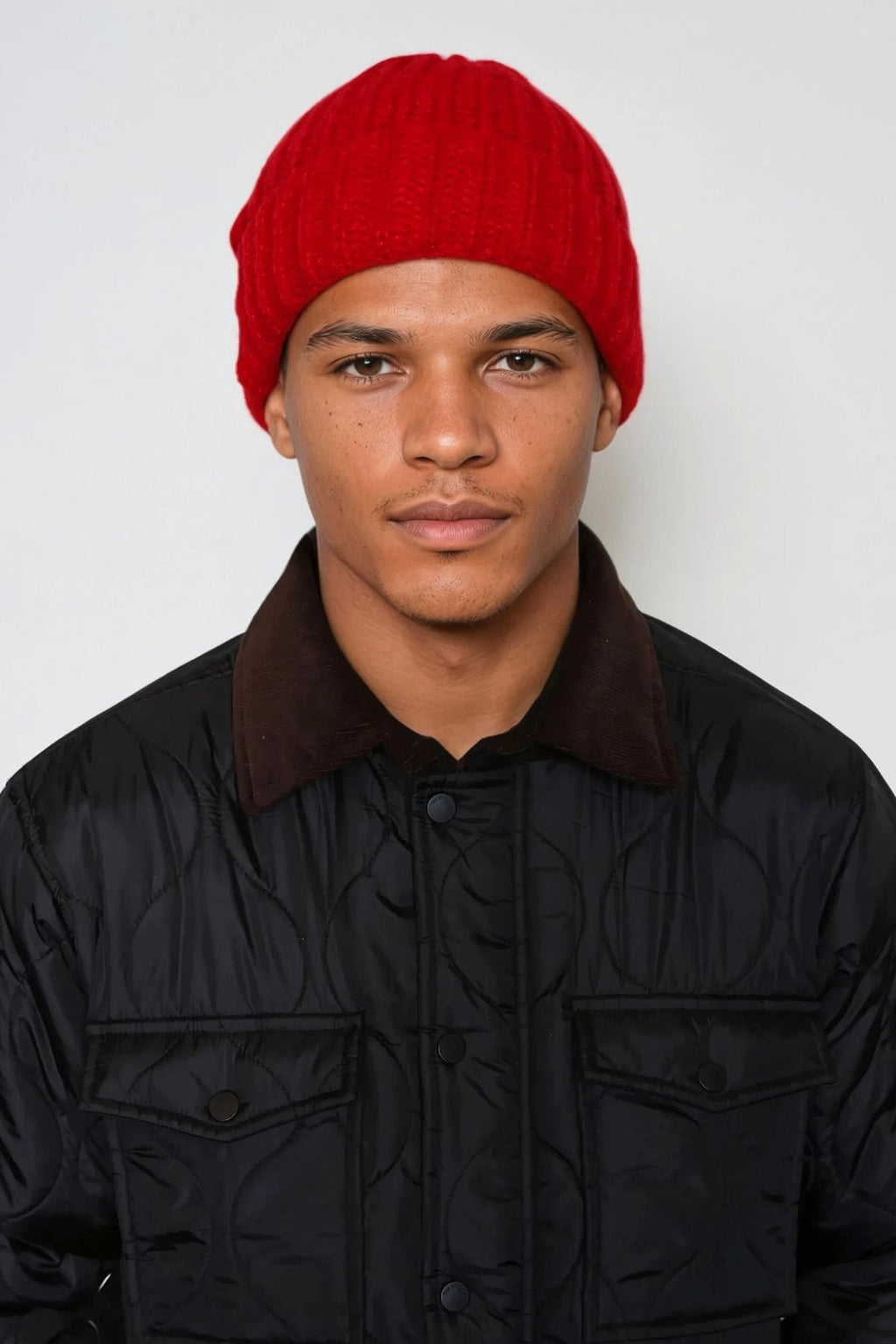 Ribbed Beanie - Wine Red