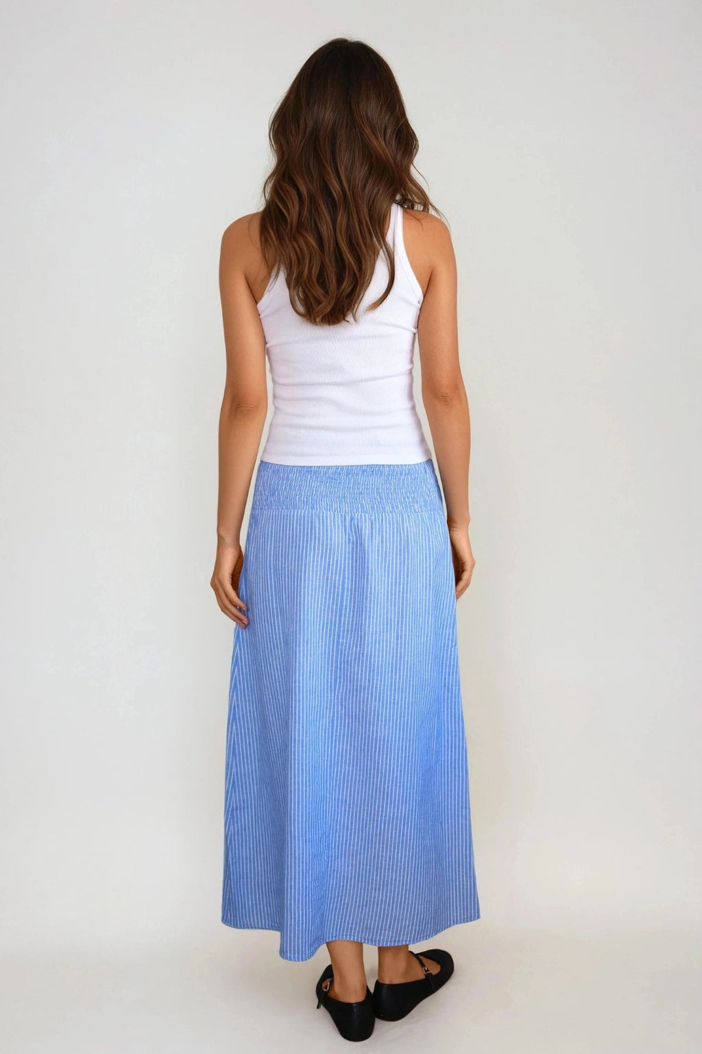 Linn Smock Ankel Skjørt - Marina Hvit