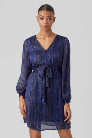 Nala V-neck Kjole - Sodalite Blue