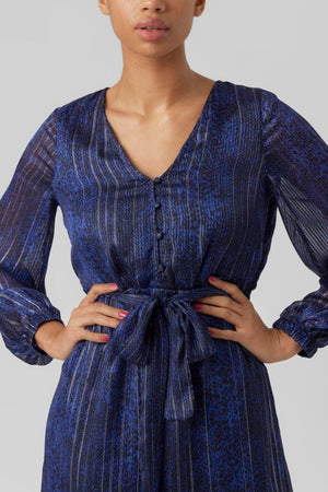 Nala V-neck Kjole - Sodalite Blue