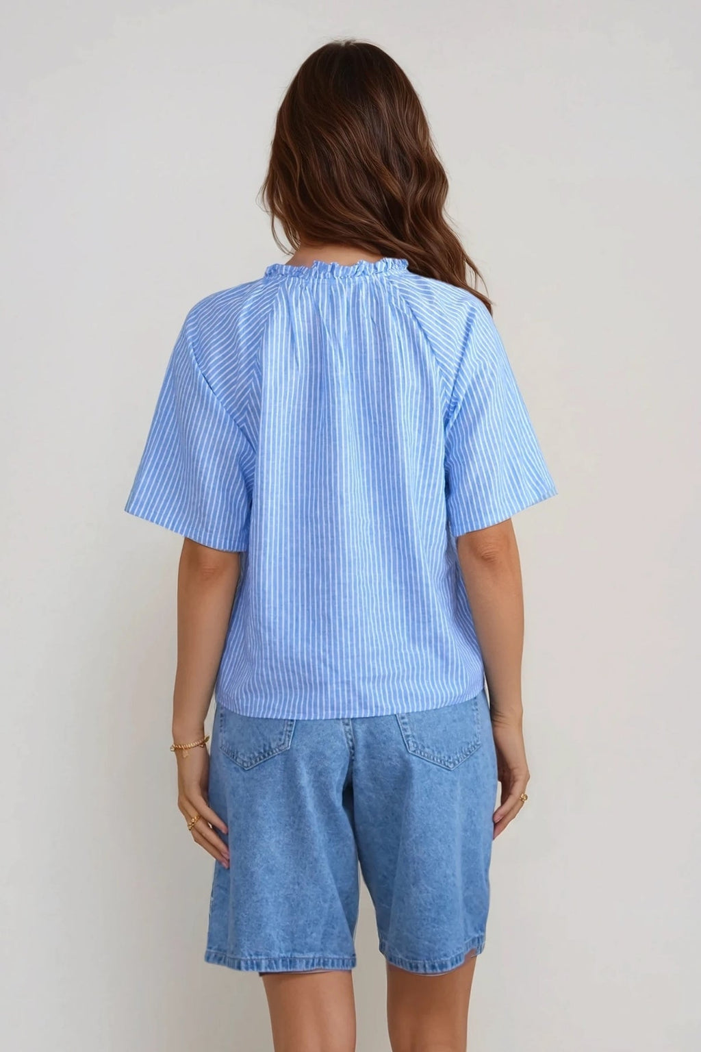 Linn Frill Top - Marina White