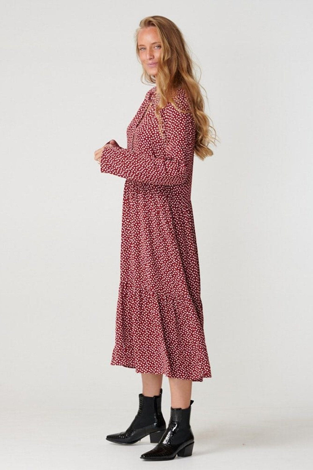 Anna Langermet Kjole - Sundried Tomato
