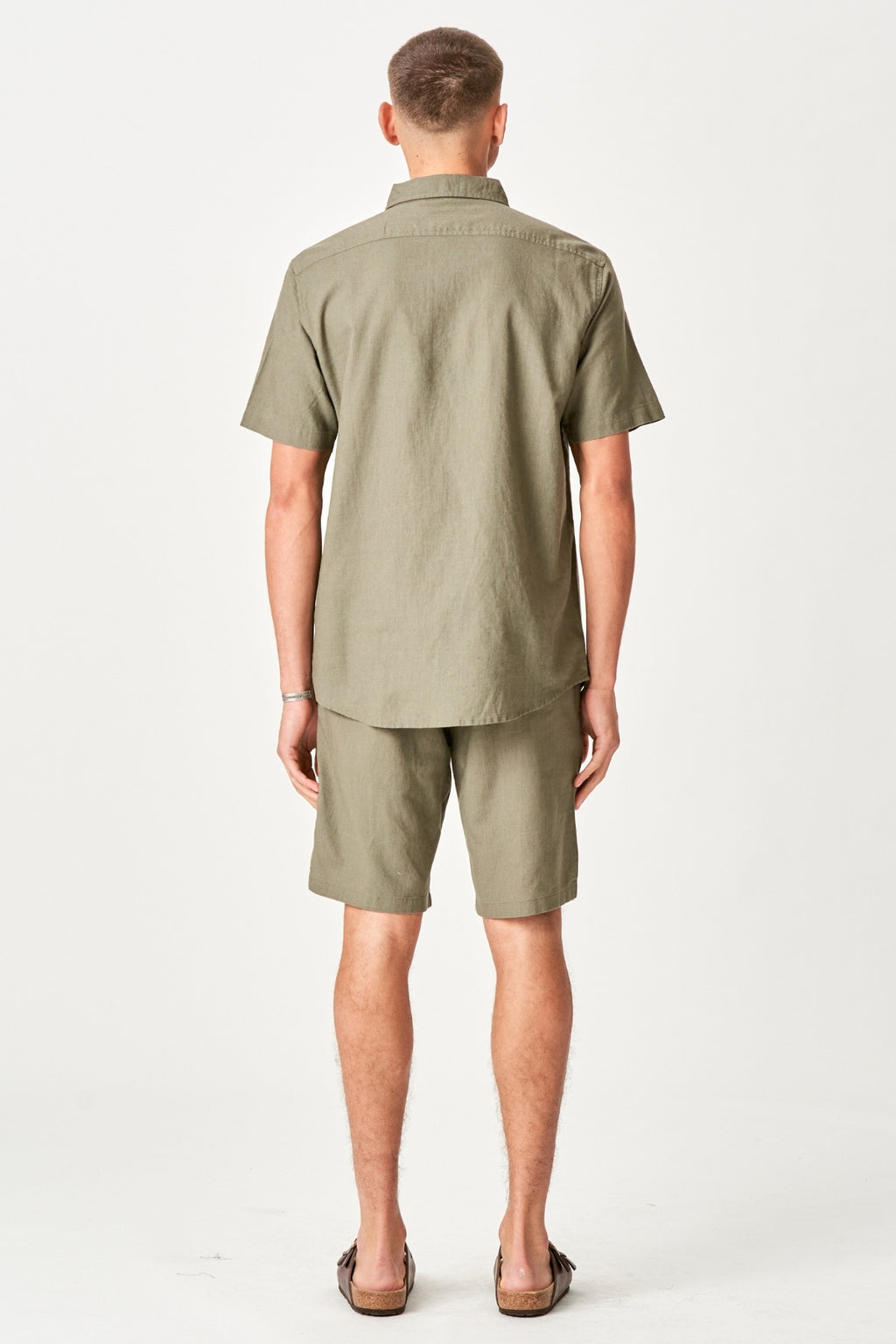 Linsesett Kortermet Skjorte + Linseshorts – Army (Pakketilbud)