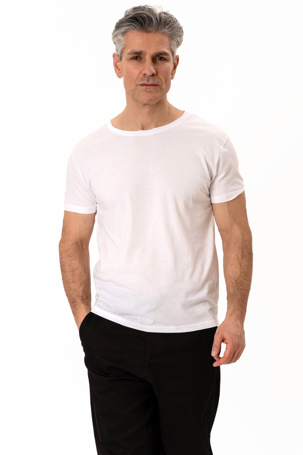 Dyp Neck - Hvit