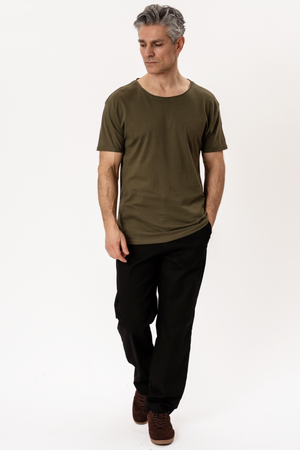 Dyp Neck T-shirt - Grønn