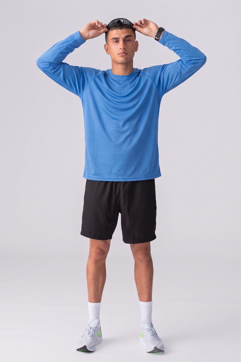 Langermet Trenings T-shirt - Blå