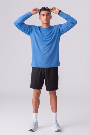 Langermet Trenings T-shirt - Blå