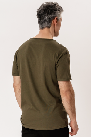 Dyp Neck T-shirt - Grønn