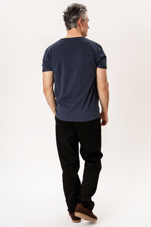 Dyp Neck T-shirt - Blå