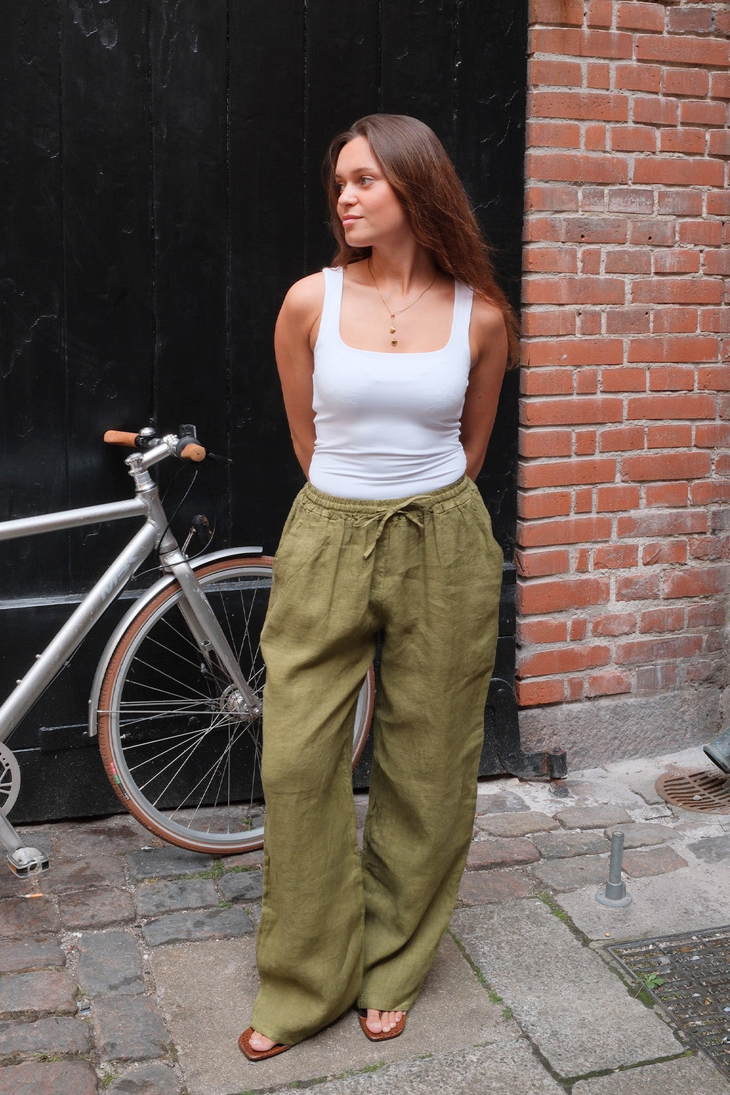 Astrid Lin Pants - Oliven