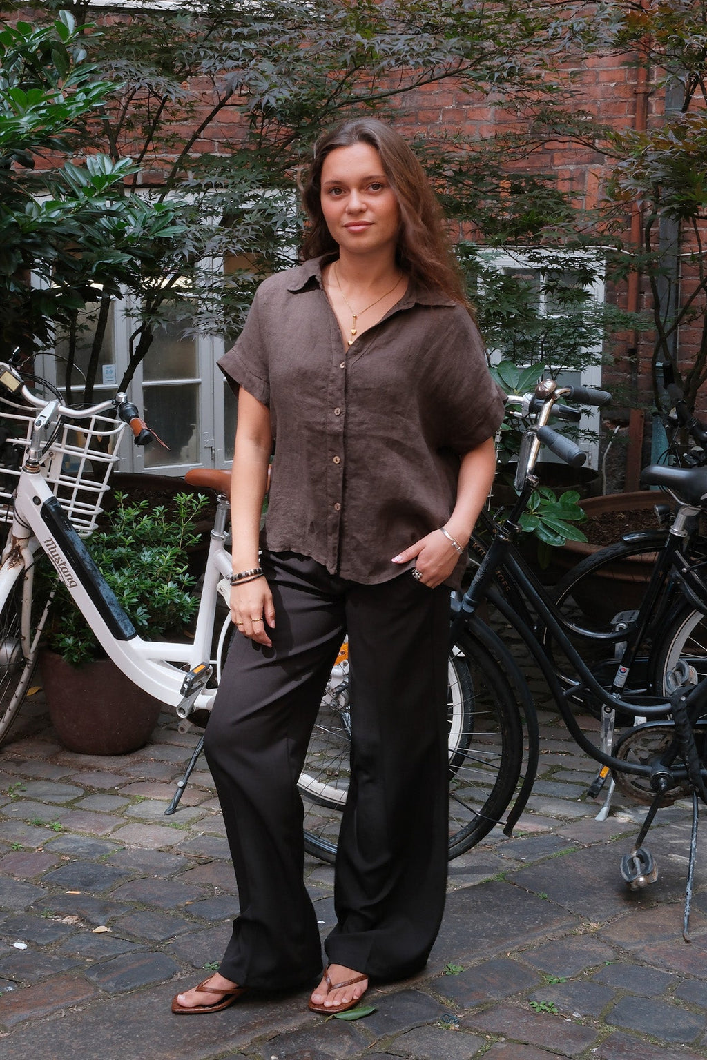 Astrid Linskjorte - Brun
