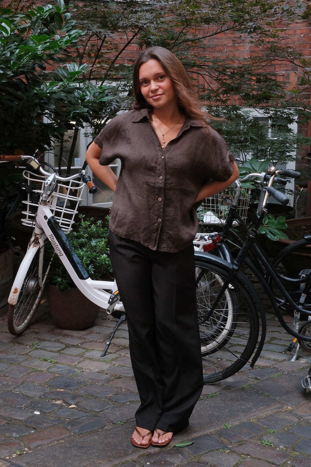 Astrid Linskjorte - Brun