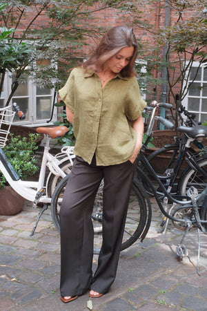 Astrid Linskjorte - Oliven