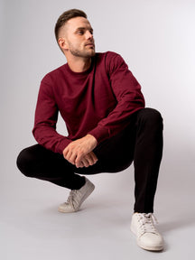 Basic Crewneck - Bordeaux Rød