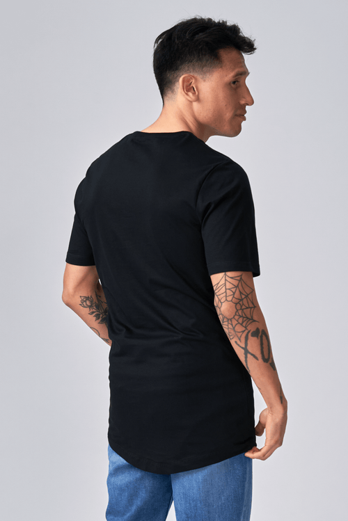 Long T-shirt - Svart